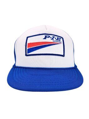 Vintage P.I.E. Nationwide Blue White Snapback Cap Trucker Hat Transport Trucking
